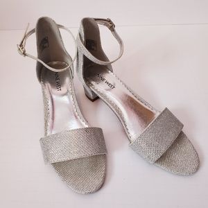 Silver glitter sandals